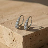 2CT Graduated Moissanite Silver Hoops | Aria