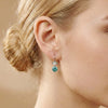 2CT Blue Moissanite Floral Silver Drops | Jardin