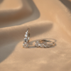 2CT Graduated Moissanite Silver Hoops | Aria