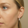 2CT Graduated Moissanite Silver Hoops | Aria