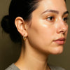 Small Tapered Molten Textured Gold Hoops | Orante