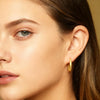 Small Tapered Molten Textured Gold Hoops | Orante