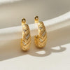Vintage Hand-Brushed Gold Braided Hoops | Orante