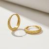 Small Tapered Molten Textured Gold Hoops | Orante
