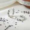 Lavender Purple CZ Spiral Matte Silver Huggie Hoops | Pastel