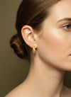 Vintage Hand-Brushed Gold Braided Hoops | Orante