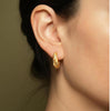 Vintage Hand-Brushed Gold Braided Hoops | Orante