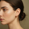 Lab Ruby Vintage Brushed Gold Hoops | Chroma