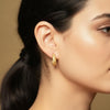 Vintage Hand-Brushed Gold Braided Hoops | Orante