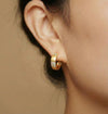 Vintage Matte Gold Pavé CZ Open Hoops | Orante