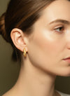 Vintage Hand-Brushed Gold Braided Hoops | Orante