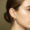 Teardrop Textured Gold Egg Stud Earrings | Ornate