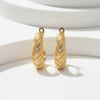Vintage Hand-Brushed Gold Braided Hoops | Orante