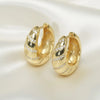 Tapered Spiral CZ Pavé Dome Statement Gold Hoops | Aria