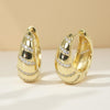 Tapered Spiral CZ Pavé Dome Statement Gold Hoops | Aria