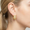 Vintage Floral Filigree Statement Wide Hoops | Ornate