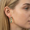Emerald Green Spinel Inside Out Silver Hoops | Chroma