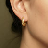 Vintage Hand-Brushed Gold Braided Hoops | Orante