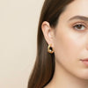Freshwater Pearl Wavy Textured Gold Hoops | Ornate
