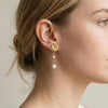 Freshwater Pearl Mismatched Rose Floral Dangles | Jardin