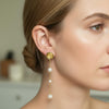 Freshwater Pearl Mismatched Rose Floral Dangles | Jardin
