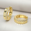 Moissanite Full Eternity Fluted Gold Small Hoops | Aria