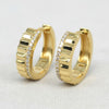 Moissanite Full Eternity Fluted Gold Small Hoops | Aria