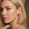 Moissanite Bezel Bubble Climber Earrings | Aria