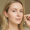 Freshwater Pearl Mismatched Rose Floral Dangles | Jardin