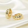 Tapered Spiral CZ Pavé Dome Statement Gold Hoops | Aria