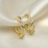 Moissanite Pavé Twisted Gold Rope Hoop Earrings | Aria