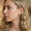 Moissanite Pavé Twisted Gold Rope Hoop Earrings | Aria