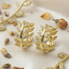 Moissanite Pavé Leaf Wreath Huggie Hoops| Jardin