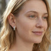 Moissanite Pavé Leaf Wreath Huggie Hoops| Jardin