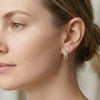 Moissanite Pavé Leaf Wreath Huggie Hoops| Jardin