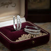 Moissanite Pavé Wavy Double Huggie Hoops | Aria