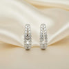 Moissanite Pavé Wavy Double Huggie Hoops | Aria
