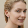 Moissanite Solitaire Pavé Double Huggie Hoops | Aria