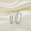 Moissanite Pavé Wavy Double Huggie Hoops | Aria