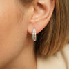 Moissanite Pavé Wavy Double Huggie Hoops | Aria