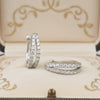 Moissanite Pavé Wavy Double Huggie Hoops | Aria
