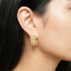 Vintage Floral Filigree Statement Wide Hoops | Ornate