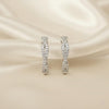 Moissanite Full Pavé Twisted Hoops | Aria