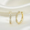 Moissanite Full Pavé Twisted Hoops | Aria