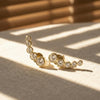 Moissanite Bezel Bubble Climber Earrings | Aria