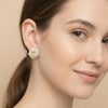 Baroque Coin Pearl Molten Gold Initial Stud | Orante
