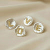 Baroque Coin Pearl Molten Gold Initial Stud | Orante