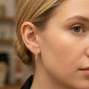 Moissanite Pavé Twisted Gold Rope Hoop Earrings | Aria