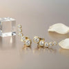 Moissanite Bezel Bubble Climber Earrings | Aria