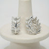 Moissanite Pavé Leaf Wreath Huggie Hoops| Jardin